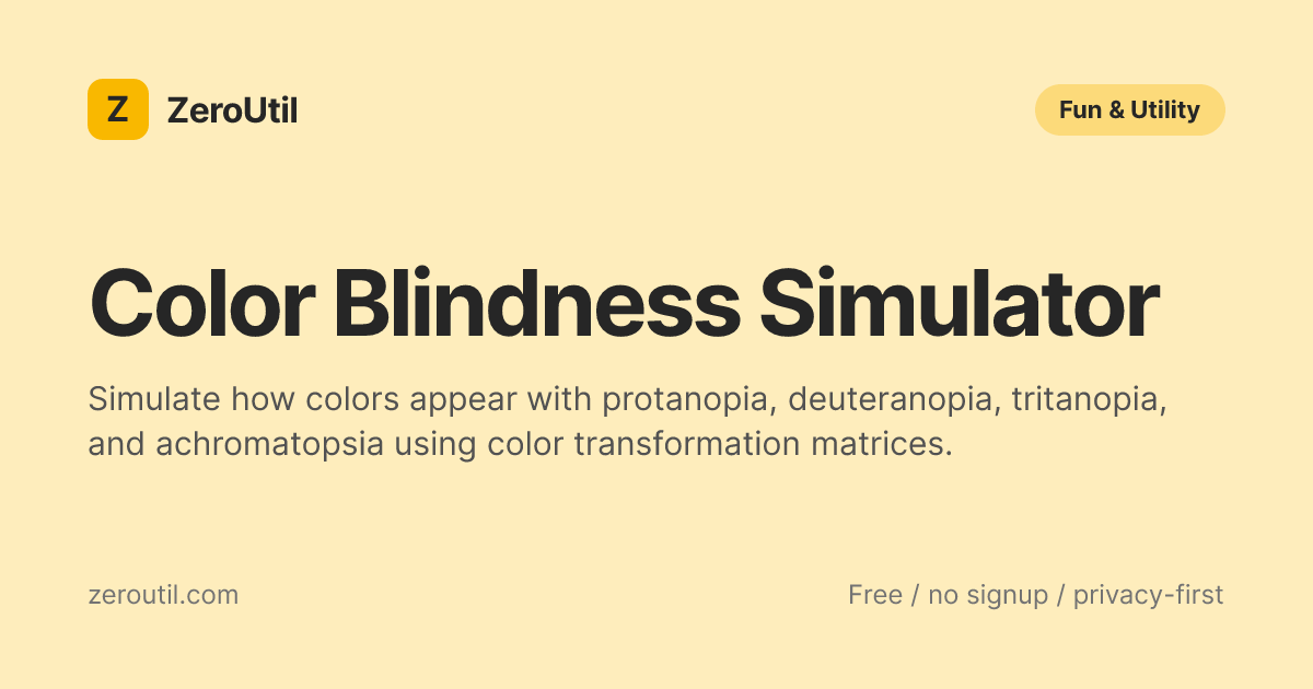 Color Blindness Simulator - Free Accessibility Tool