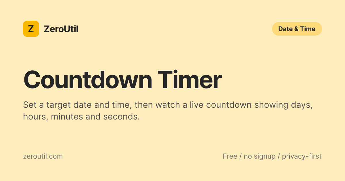 Countdown Timer - Free Online Countdown Clock