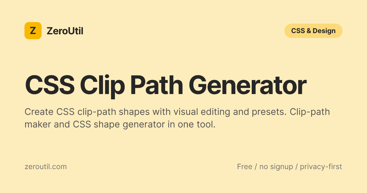 CSS Clip-Path Generator - Clip-Path Maker & Shape Builder