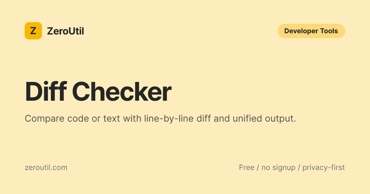 Diff Checker - Free Online Code Diff Tool