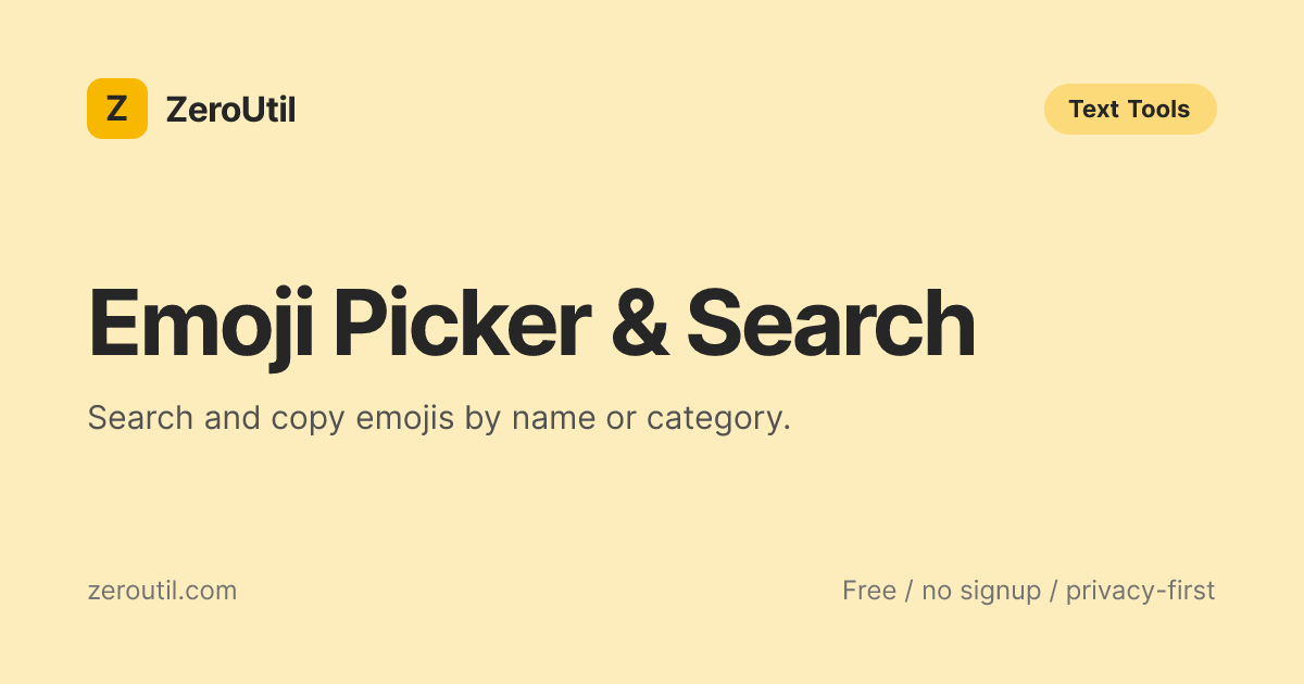 Emoji Picker - Search & Copy Emojis