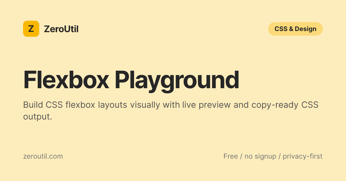 Flexbox Playground - Visual CSS Flexbox Layout Builder