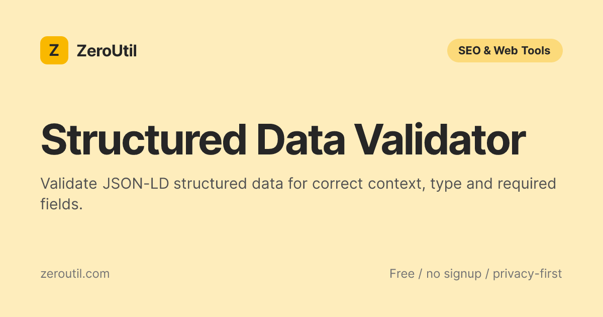 Structured Data Validator - Free JSON-LD Checker